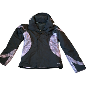 Oakley Regular Fit Thinsulate Black/Purple Insulated Ski Snowboard Jacket SIZE S